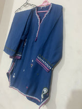 Khaadi | Women Branded Kurta | Blue | Large | Worn Once