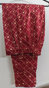 Kaara | Women Branded Formals | Black & Maroon | Small | Brand New