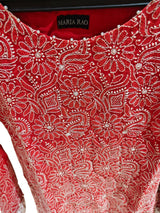 Red Chikankari Kurta | Women Locally Made Kurta | Small | Worn Once