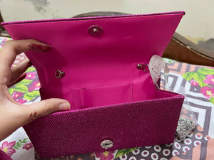 D'Margeaux (New York USA) | Shocking Pink Fancy Clutch | Women Bags | New