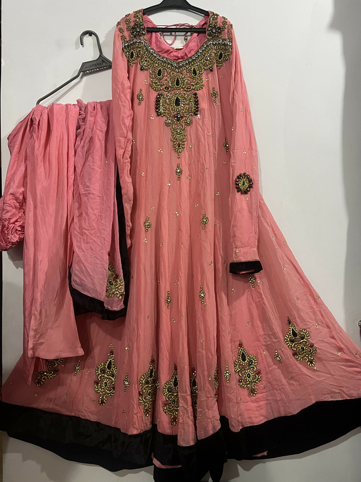 Beautiful Fancy Pink Maxi | Women Frocks & Maxis | Medium | Preloved