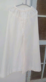 Digital Floral Leaf Prints & Mirror/Gotta-Patti Suit | Women Locally Made Formals | Medium | White | Worn Once
