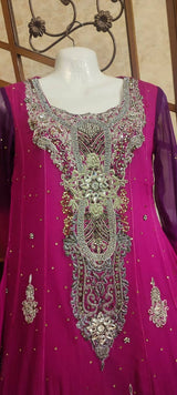 Heavy Embroidered  Sharara Suit | Women Locally Made Formals | Small | Worn Once