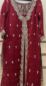 Handmade Embroided Zari Suit | Women Locally Made Formals | Small | New