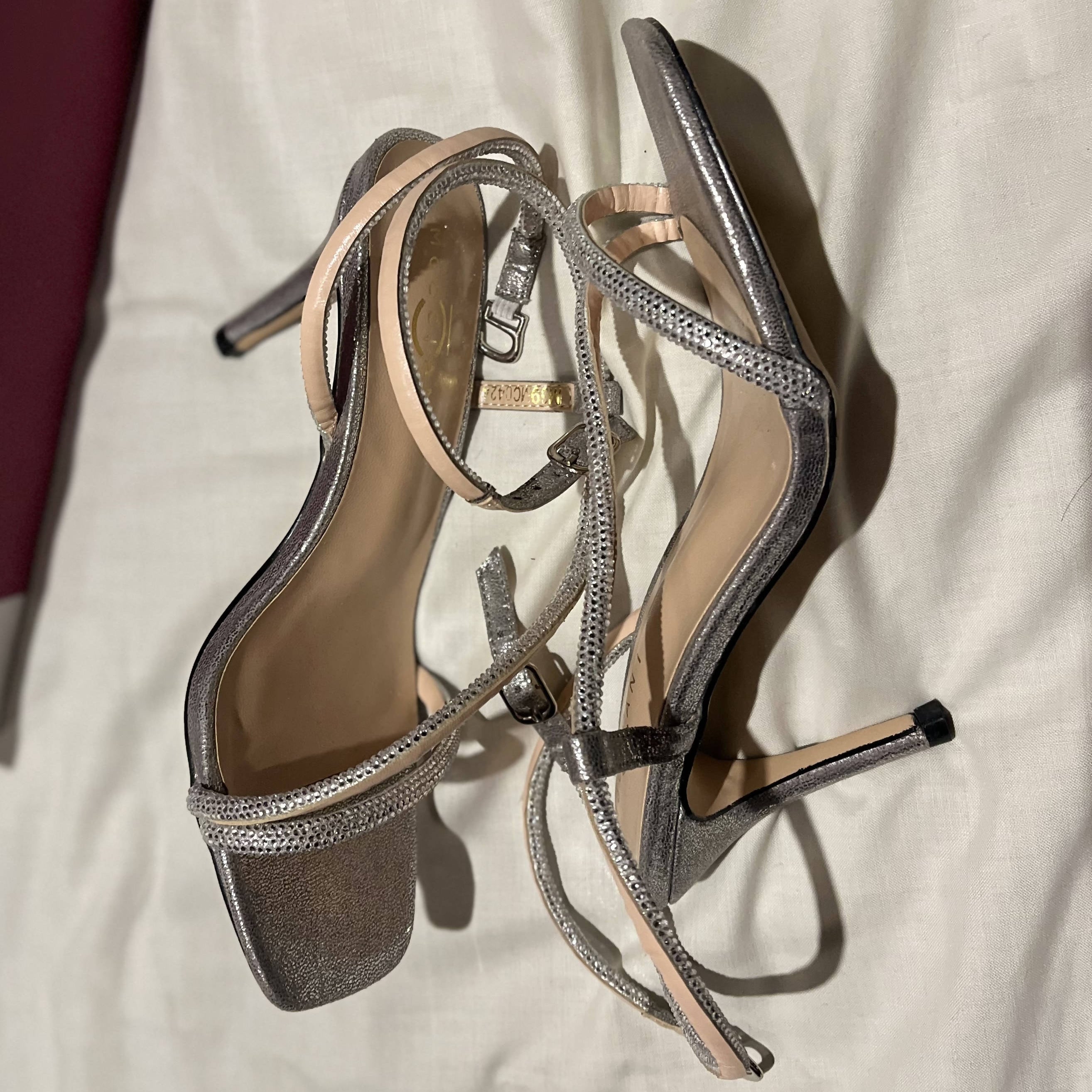 Mocciani | Grey Heels | Women Shoes | Worn Once