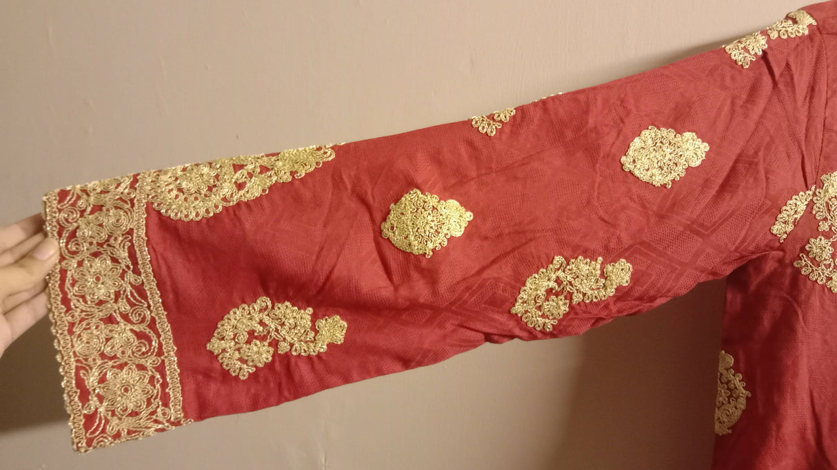 بونانزا | سرخ رسمی کڑھائی والا کرتہ | خواتین کا کرتہ | بالکل نیا