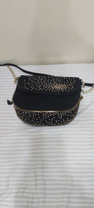 Black Trendy Studded Beautiful Cross Body bag | Women Bags | Preloved