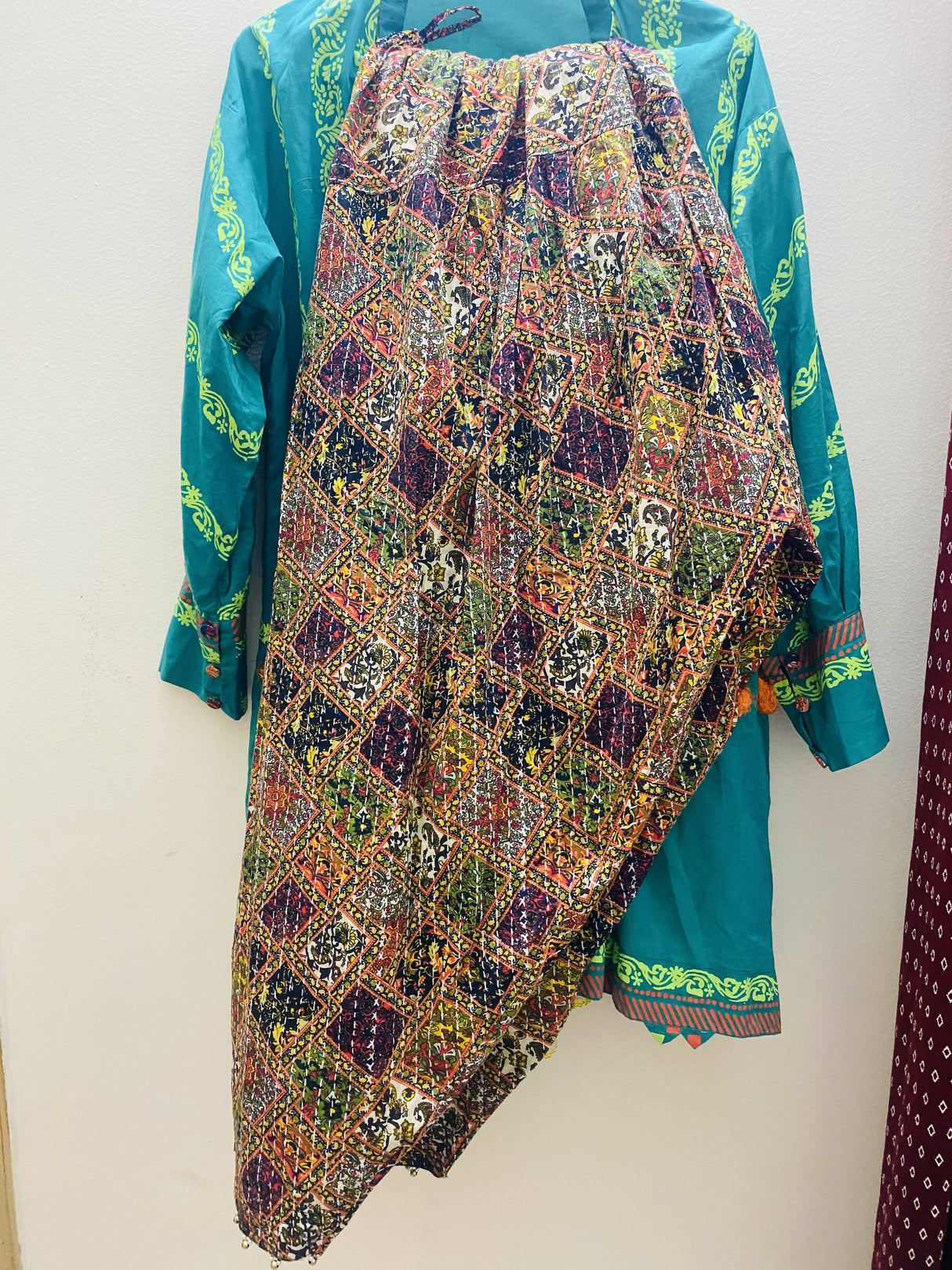 Gul Ahmed | Blue 3Pc suit | Women Branded Kurta | Medium | Worn Once