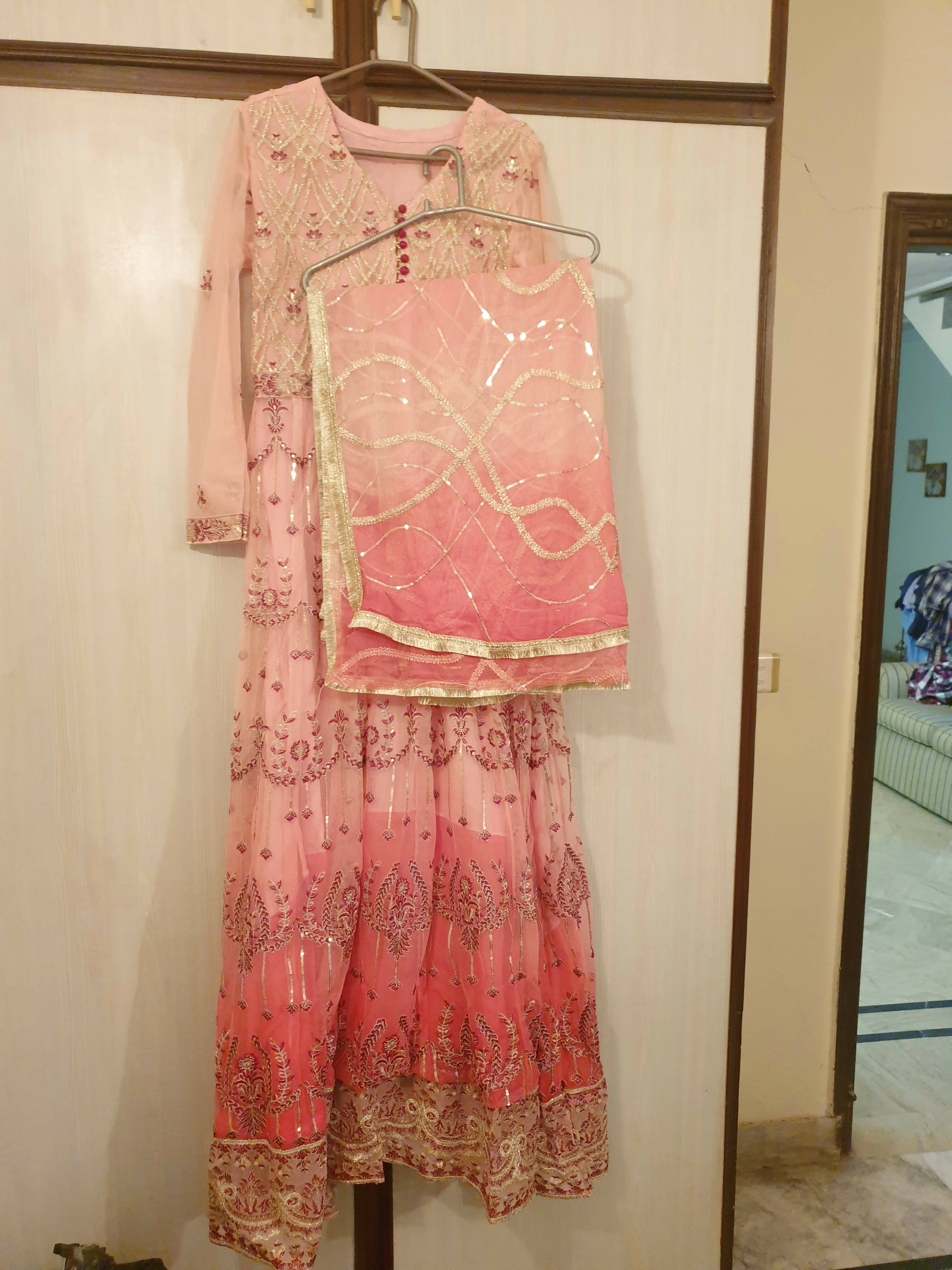 Formal pink ombre maxi (Size: S ) | Women Frocks & Maxis | Worn Once