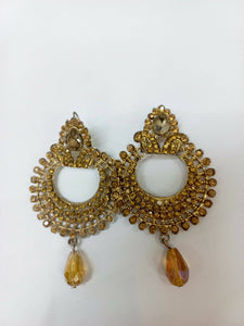 Heavy Golden Festive Earrings | Women Jewellery | Large | Worn Once