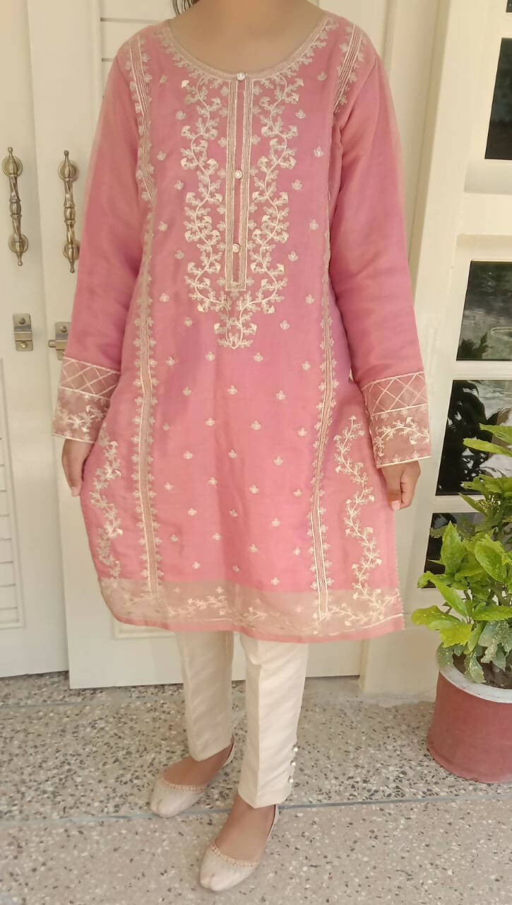 Pink Kurta With Trouser | Women Locally Made Formals | Medium | New