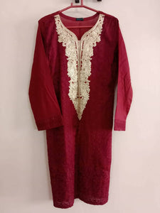 Maroon formal Kurta | Women Locally Made Kurta | X Small | Preloved