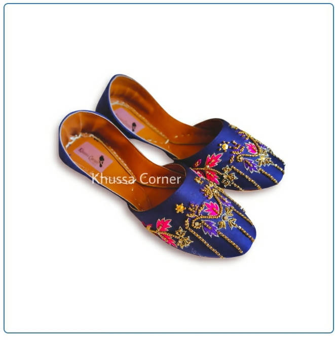 Orchid Nawabi blue | Khussas | Women Shoes | Brand New