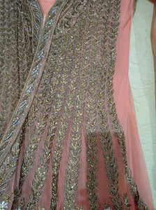 Indian Net Peach Froks | Women Froks & Maxis | Medium | Worn Once