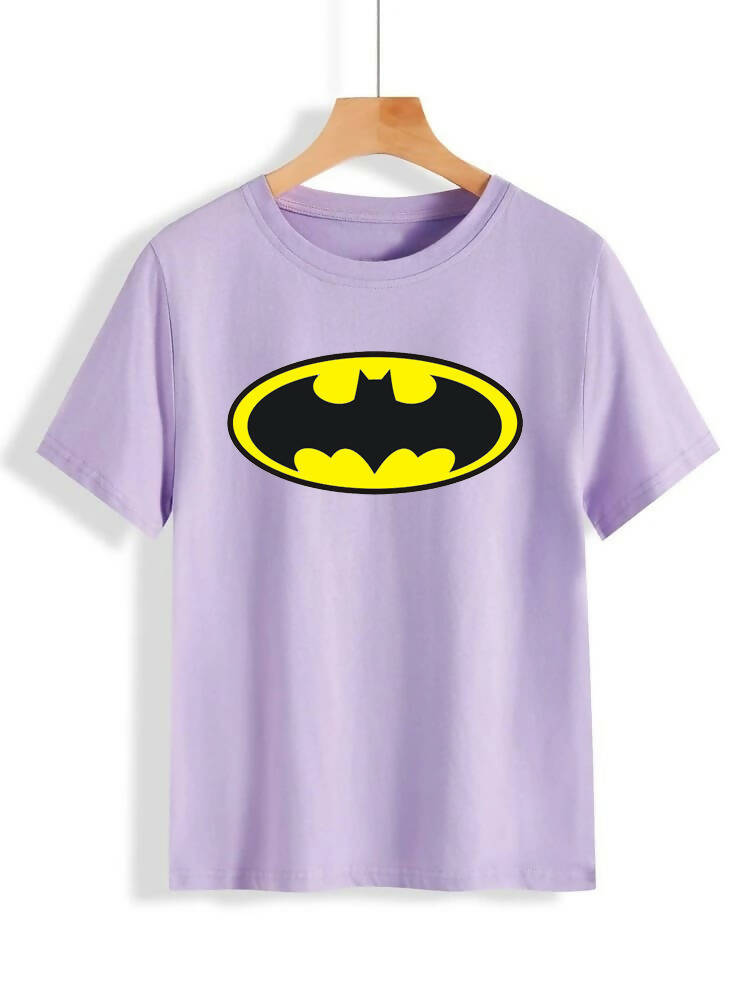 Fashion Holic | Batman Printed (ALL SIZES) | Half Sleeves T-Shirt | Women Tops and Shirt | New