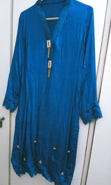 Blue Descent Kurta | Women Locally Made Kurta | Small | Worn Once