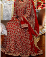 Stylish Red Bridal Baraat Lehnga | Women Bridals | Medium | Preloved