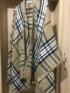 Check Print Cape Shawl | Women Sweaters & Jackets | Preloved