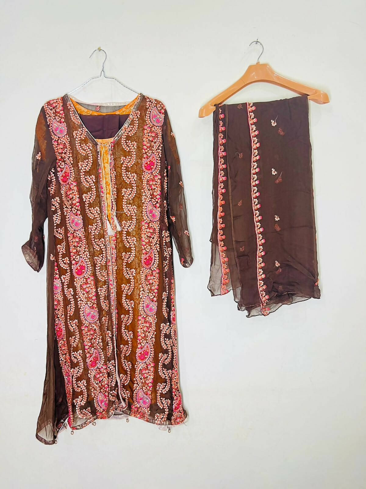 Chiffon embroidered suit | Women Locally Made Formals | Medium | Preloved