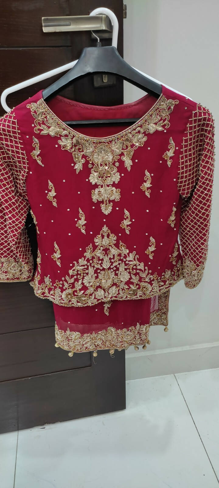 Stunning Maroon Bridal Suit | Women Bridals | Medium | Worn Once