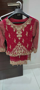 Stunning Maroon Bridal Suit | Women Bridals | Medium | Worn Once