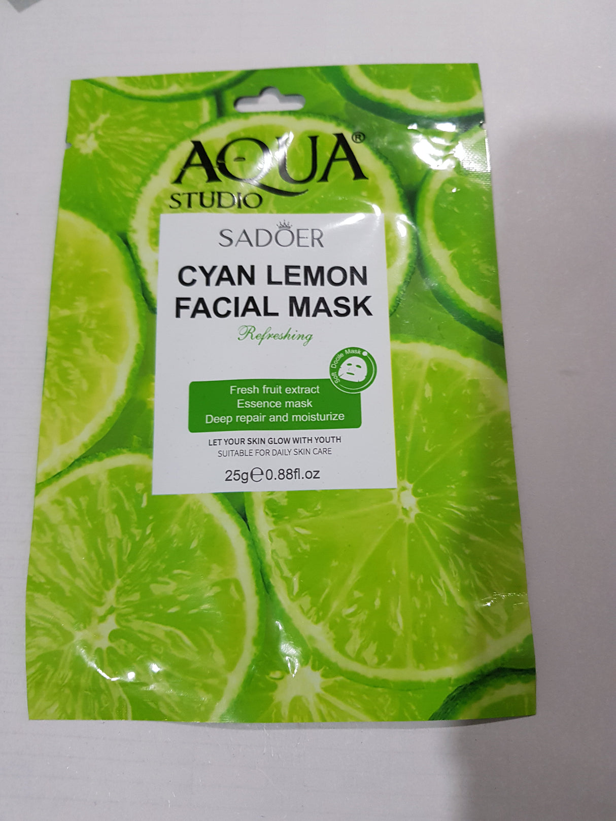 CYAN LEMON SHEET FACIAL MASK AQUA STUDIO