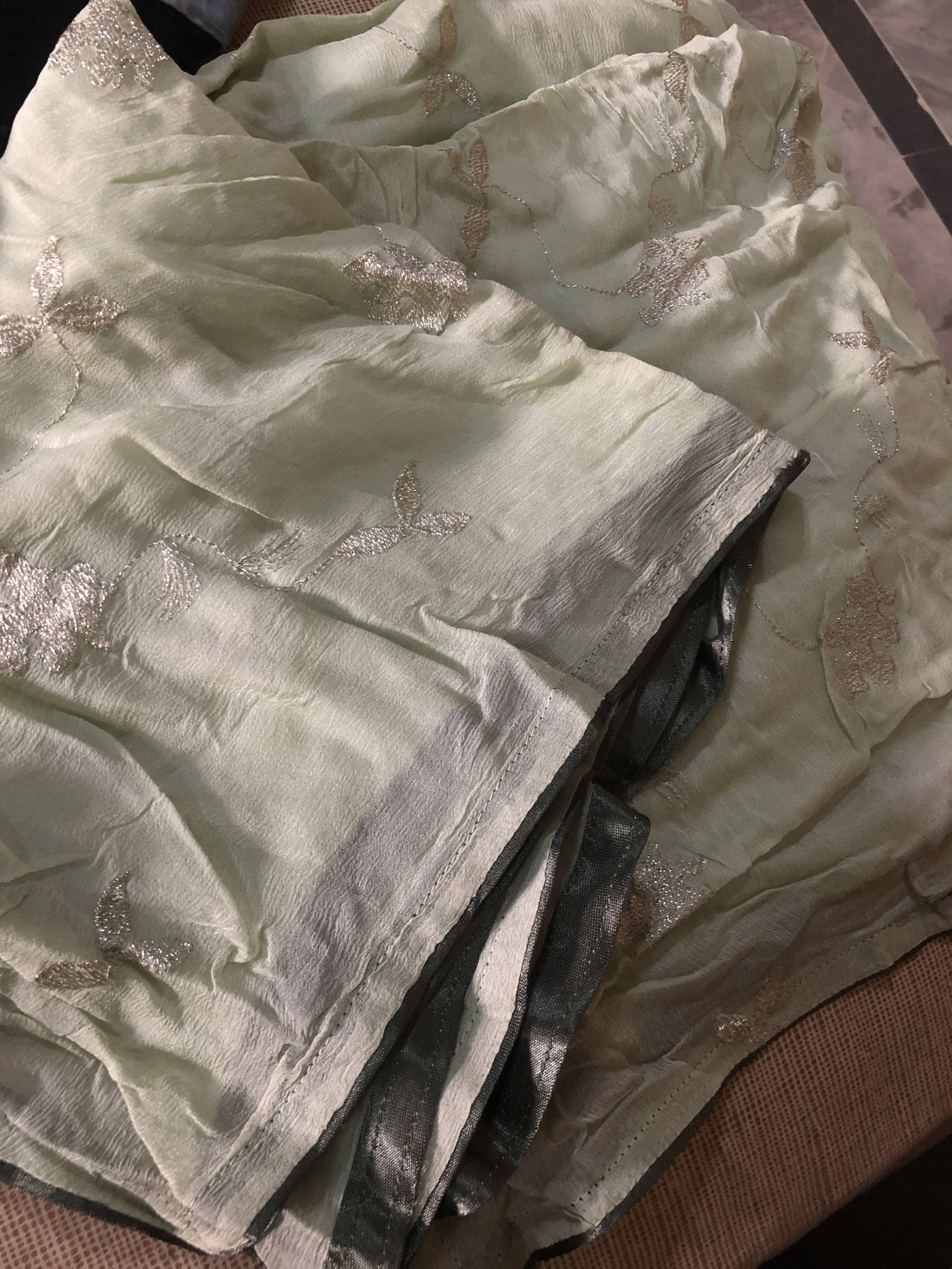 Green Silk 3Pcs | Women Frocks & Maxis | Small | Worn Once