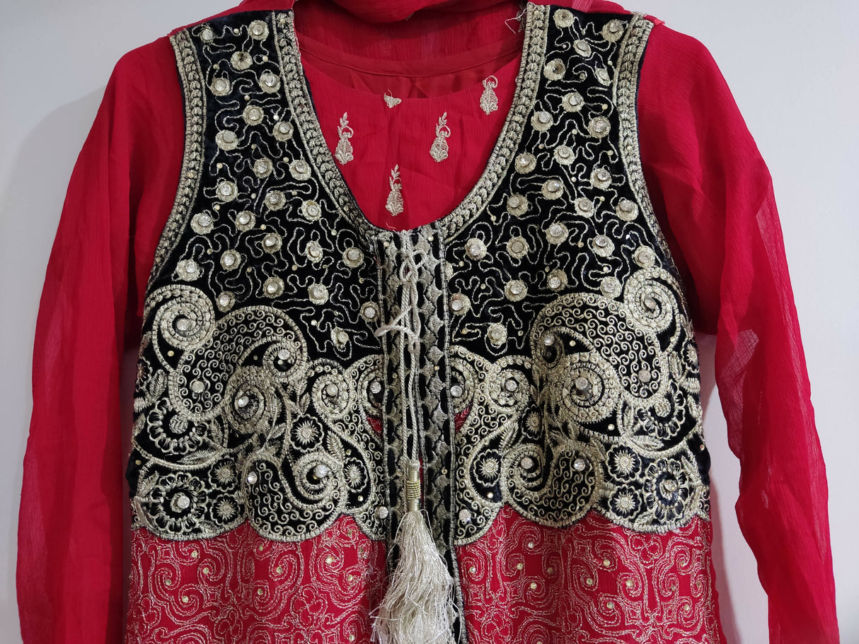 Red Frock Fancy Suit | Women Frocks & Maxis | Small | Worn Once