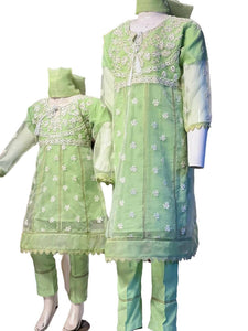 Green Frock Suit (2-14 year) | Girls Shalwar Kameez | Brand New