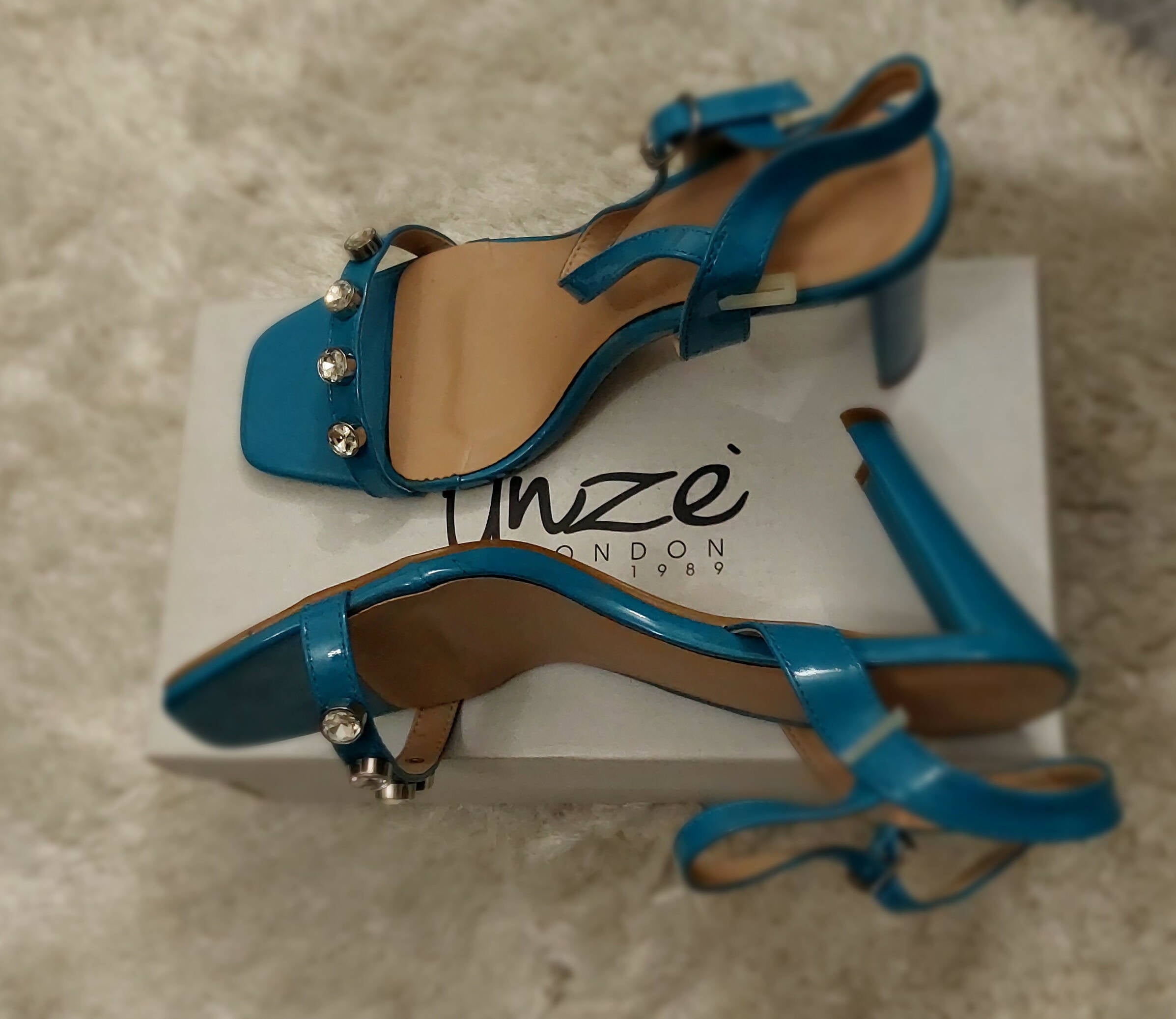 Unze London | Blue Heels (Size 39) | Women Shoes | Worn Once