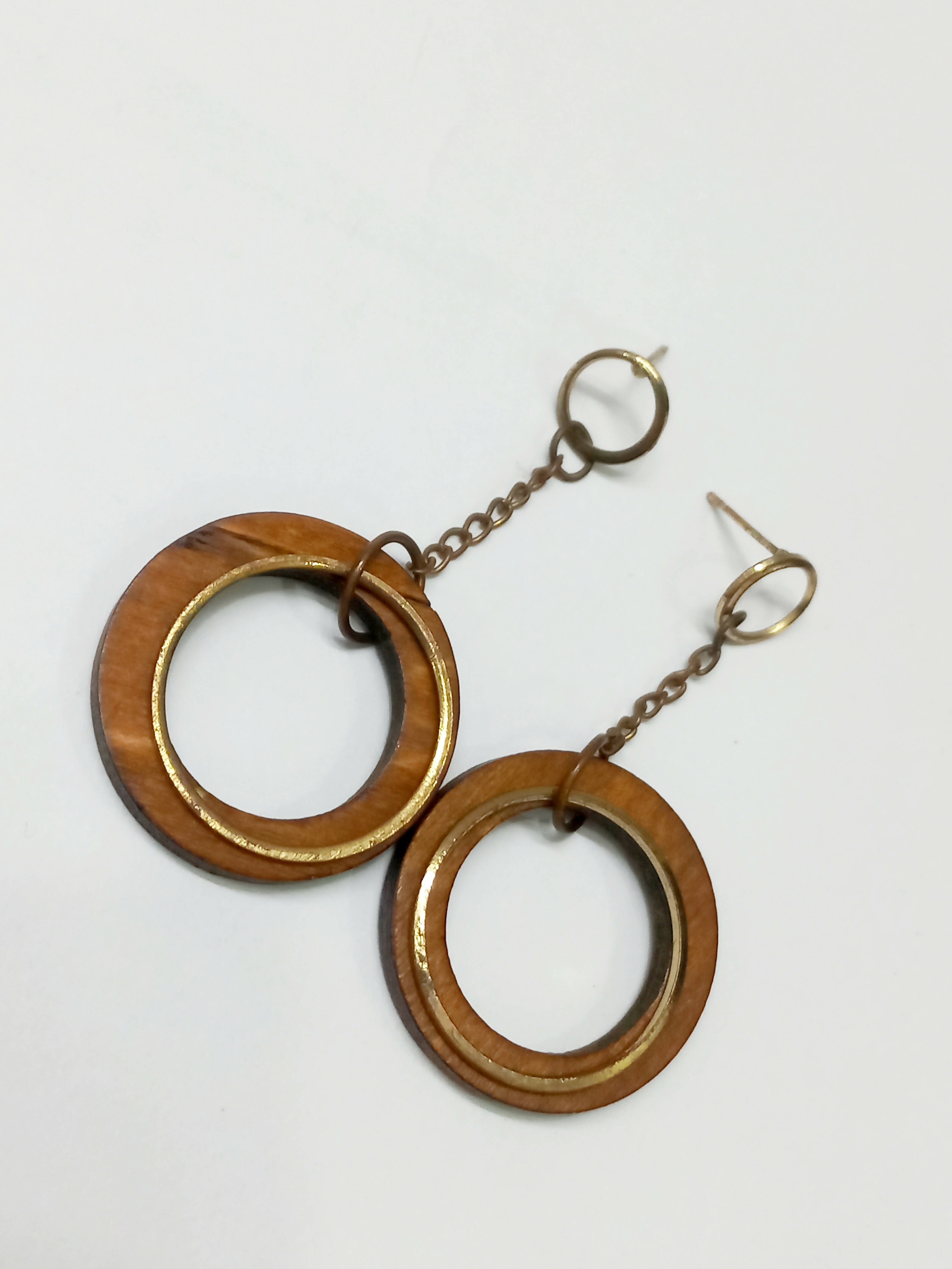 Brown Loops Earrings | Women Jewellery | Large | Worn Once