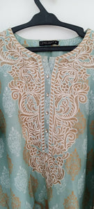 Limelight | Teal Sea Blue Embroidered kurti | Women Branded Kurta | Preloved