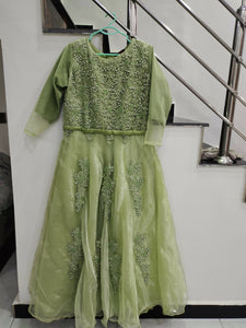 Beautiful Pistachio Maxi | Women Froks & Maxis | Medium | Worn Once