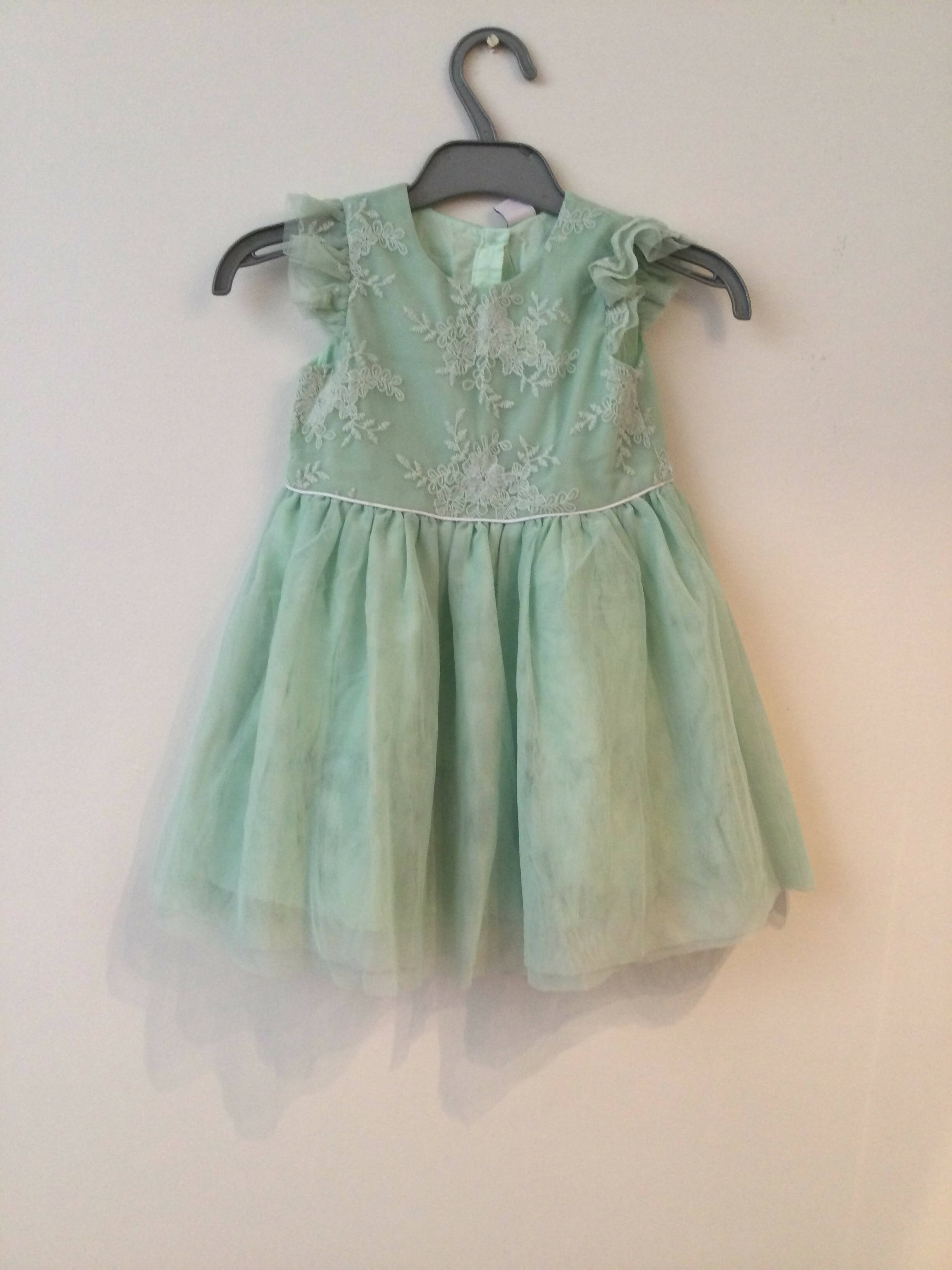 Green Net frock (1.5 to 2 years) | Girls Skirts & Dresses | Preloved