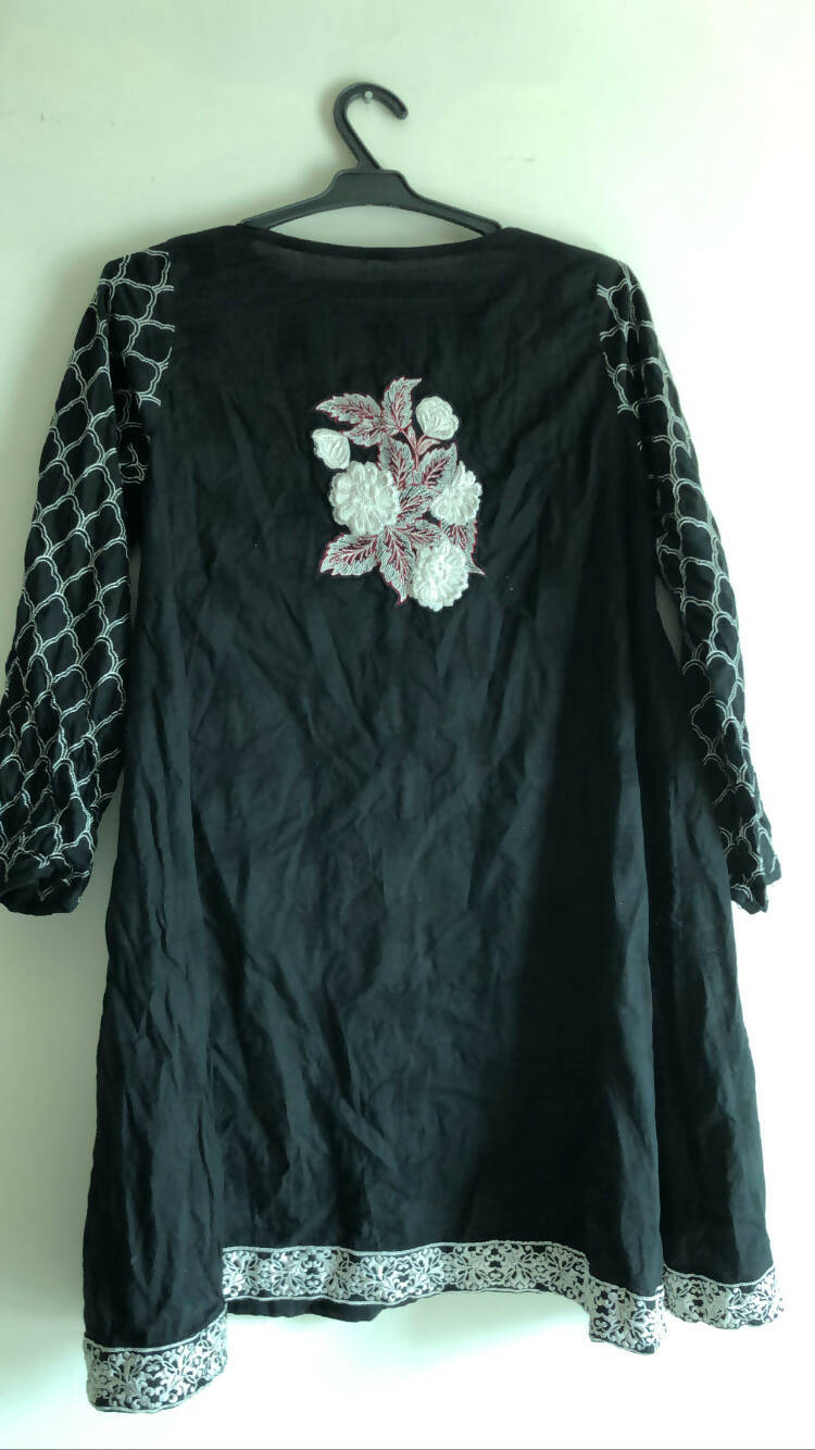 Sapphire | Black Embroidered Kurta | Women Branded Kurta | Small | New