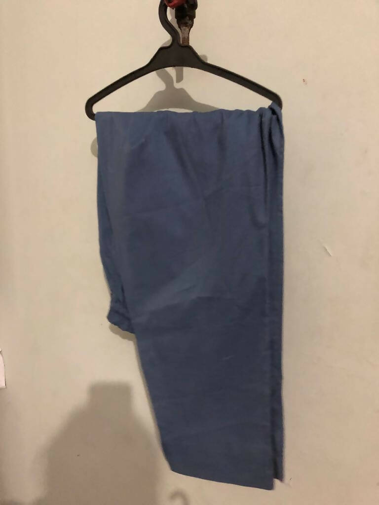 Gul Ahmed | Blue Self Stitched 2 Pc Suit | Women Branded Formals | Preloved