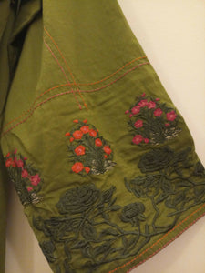 Khaadi | Green Embroidered Kurta | Women Branded Kurta | Preloved