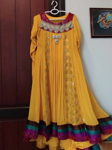 Rizwan Moazzam | Party Wear Long Tail Dress | Women Branded Formals | Medium | Preloved