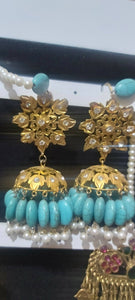 Blue Gold Earring Jhumka | Women Jewelry Earrings | New