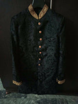 Haroons Black Sherwani (Size: M )| Men Shalwar Kameez | Worn Once