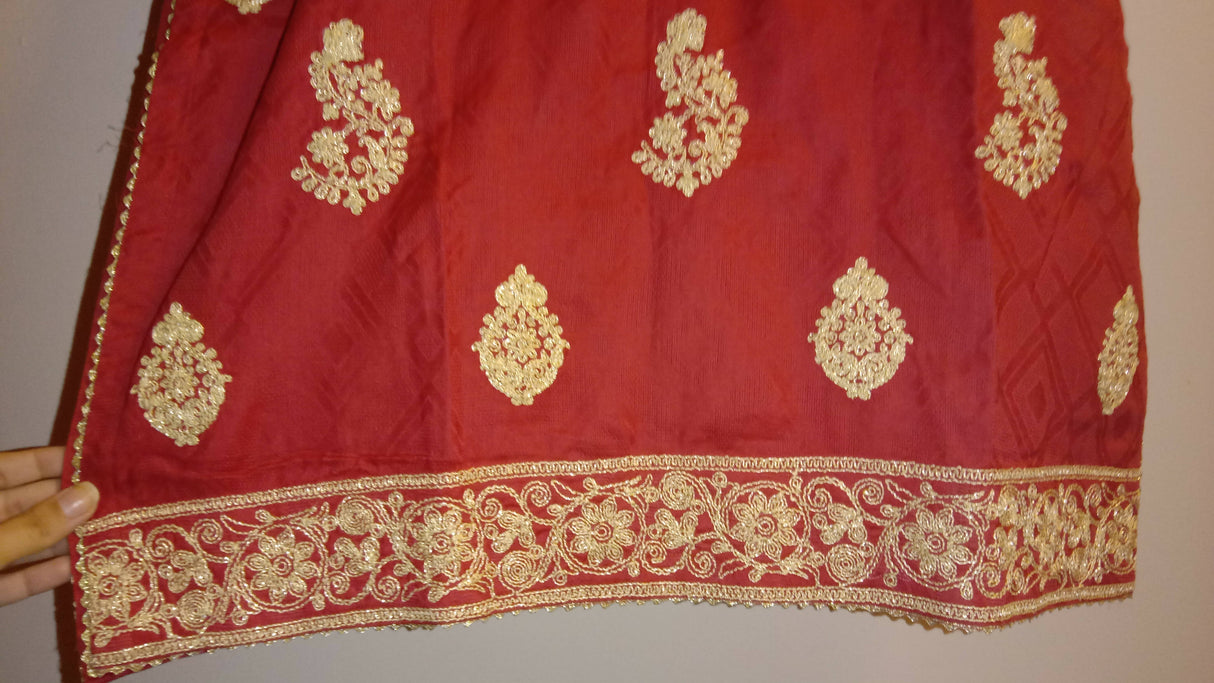 بونانزا | سرخ رسمی کڑھائی والا کرتہ | خواتین کا کرتہ | بالکل نیا