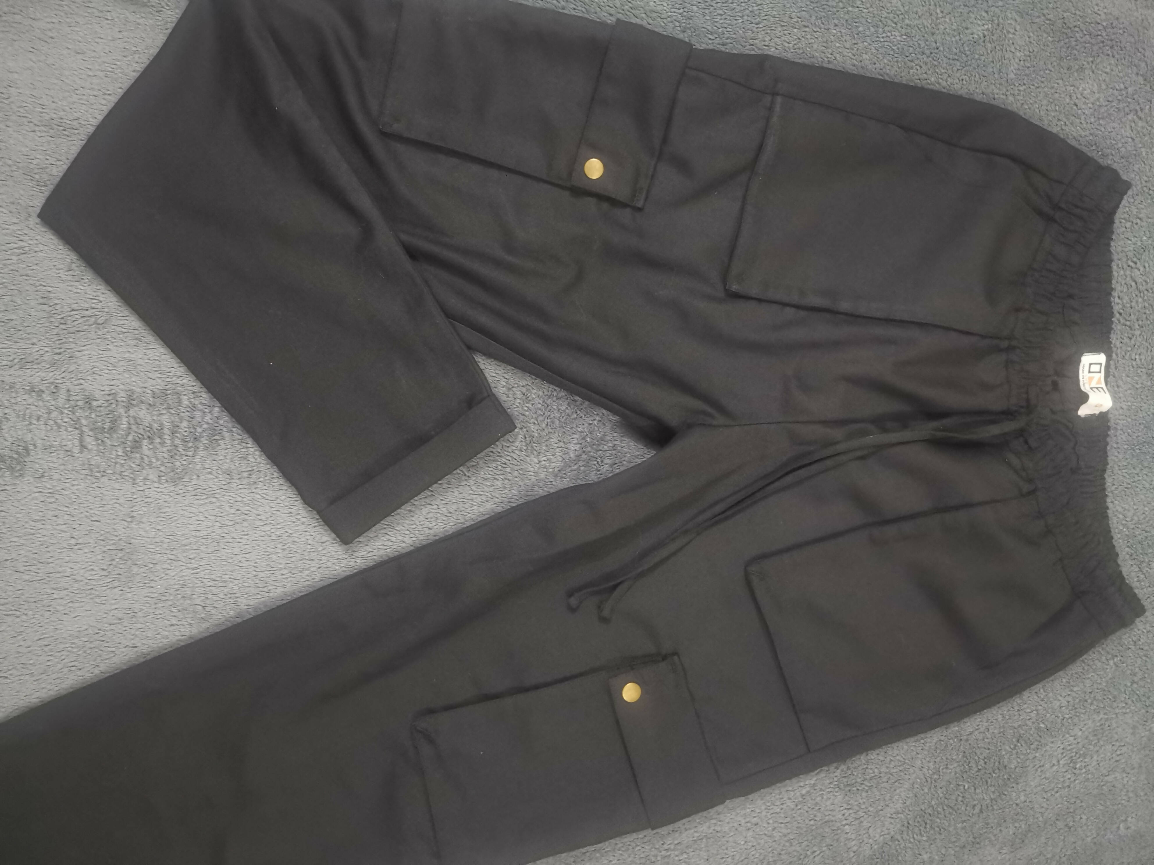 Women Cargo Pant with Gold Metal Buttons (Size: S )