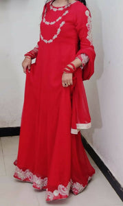 Embroidery Red Maxi | Women Frocks & Maxis | Worn Once