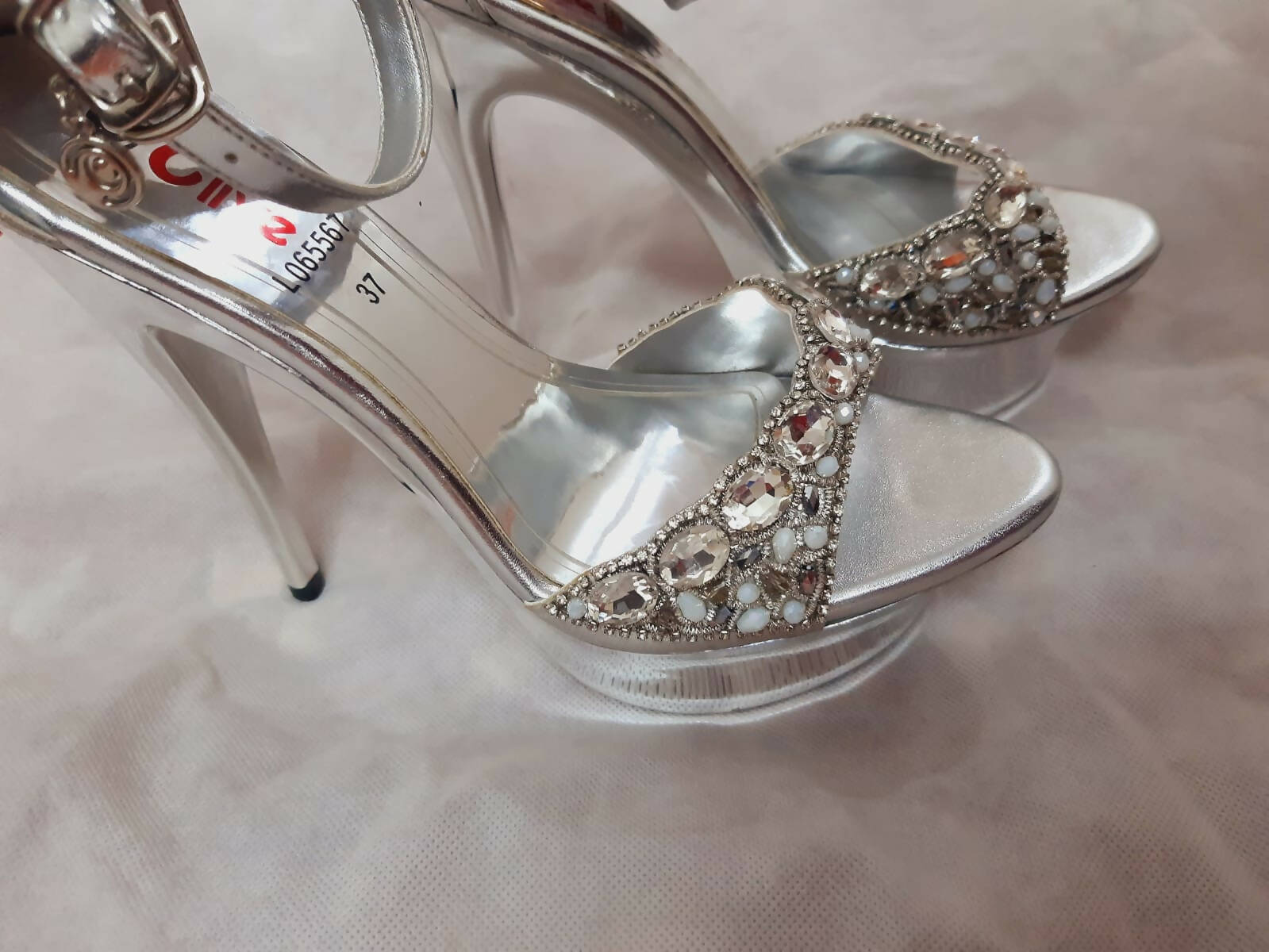 Image | Bridal heels shoes (Size: 37) Women Shoes | Worn Once