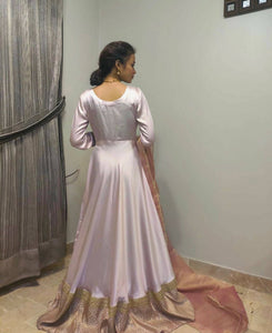 Floor length, flowy lilac frock | 2 pcs Shirt dupatta | Women Formals | Size small to medium | New