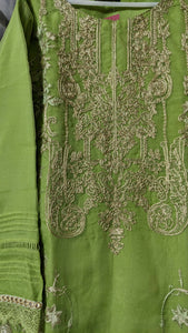 Junaid Jamshed | Green Suit | Women Branded Formals | Large | New