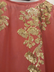 Gold and pink embroidered kurta | Women Formals | Brand New
