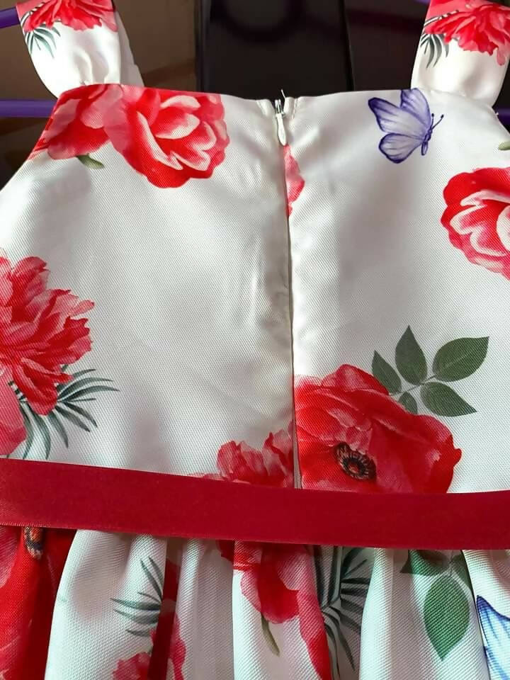 Off White Floral Frock | Girls Skirts & Dresses | Medium | Worn Once