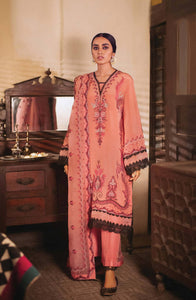 Elan Zaha Gulbadan | Pink Peach 3 Piece Suit | Women Branded Formals | Medium | Brand New