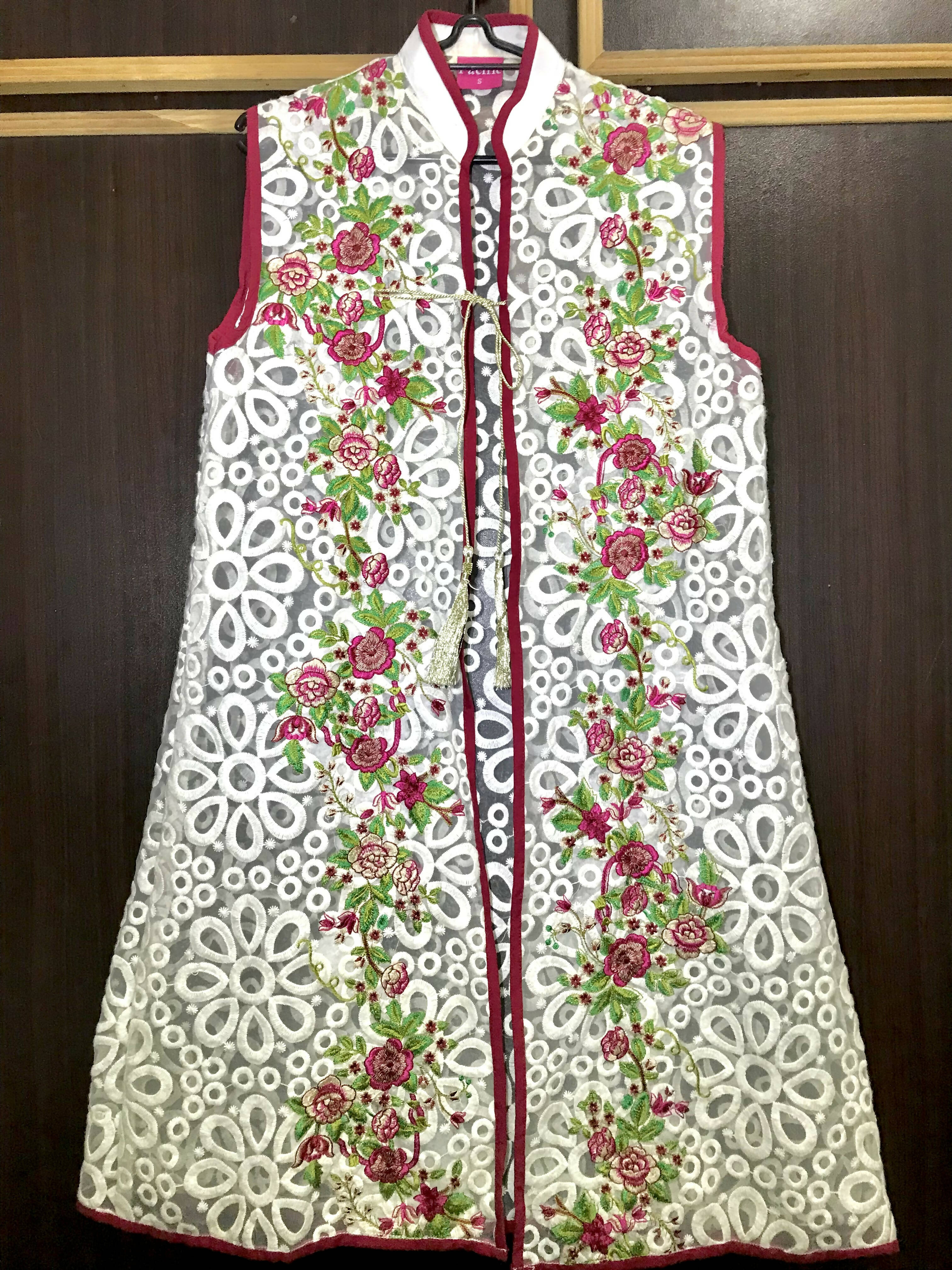 White Embroidered Gown | Women Formals | Worn Once